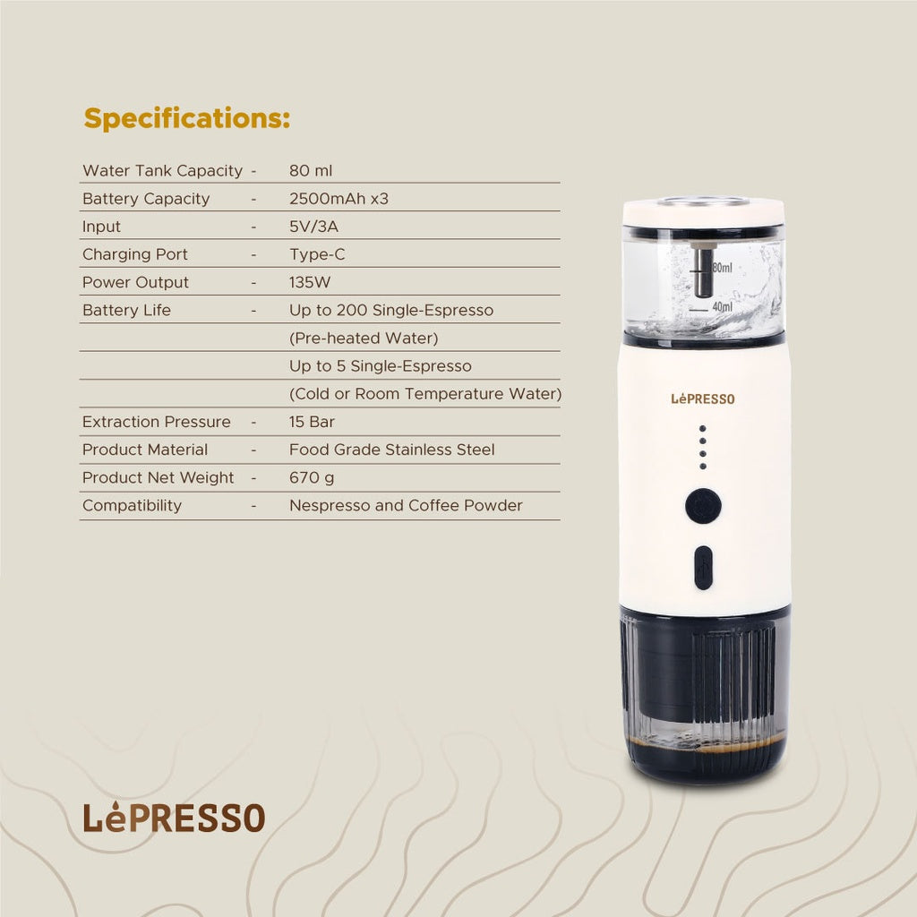 Portable Espresso Machine LePresso