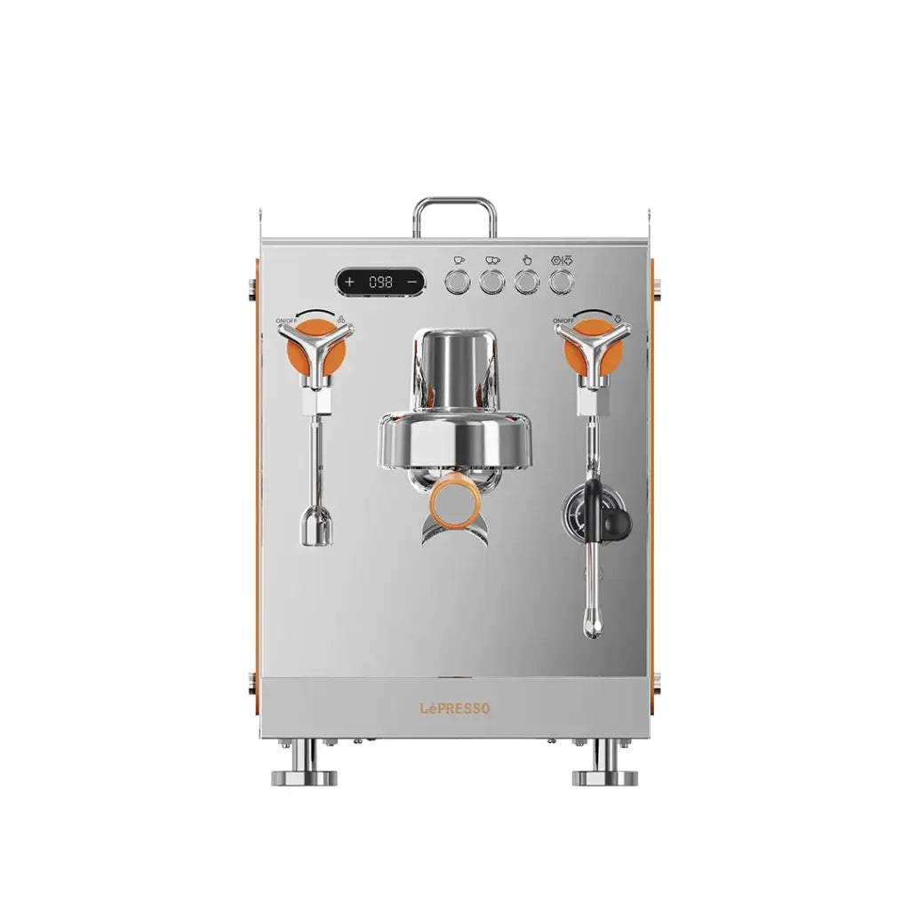 Professional Home Espresso Machine Silver/Orange