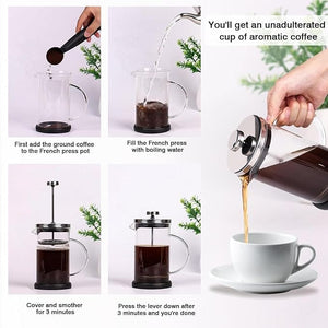 Jadeite Coffee چاديت كوفى - French Press 350ml Pyrex with Non - Slip Base - Jadeite Coffee چاديت كوفى