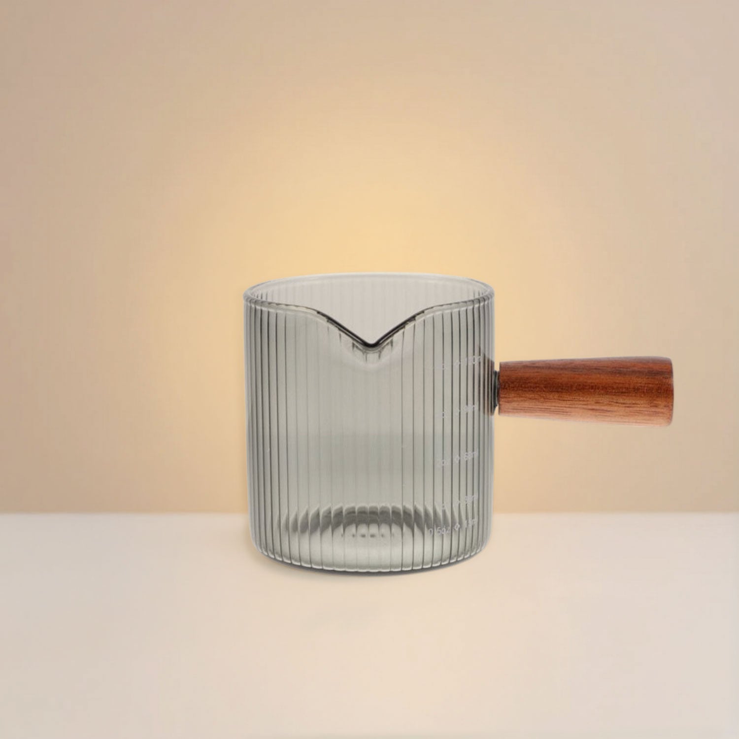 Jadeite Coffee چاديت كوفى - Measuring cup with wooden handle - Jadeite Coffee چاديت كوفى