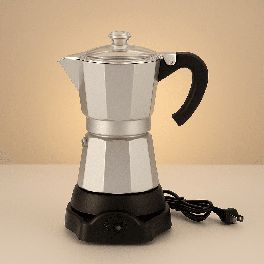 Jadeite Coffee چاديت كوفى - Moka Pot 6 Cups Electric For Espresso - 300ml - Jadeite Coffee چاديت كوفى