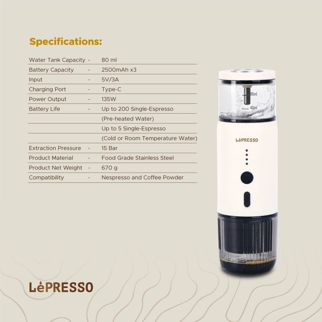 Jadeite Coffee چاديت كوفى - Portable Espresso Machine LePresso - Jadeite Coffee چاديت كوفى