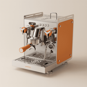 Jadeite Coffee چاديت كوفى - Professional Home Espresso Machine Silver/Orange - Jadeite Coffee چاديت كوفى