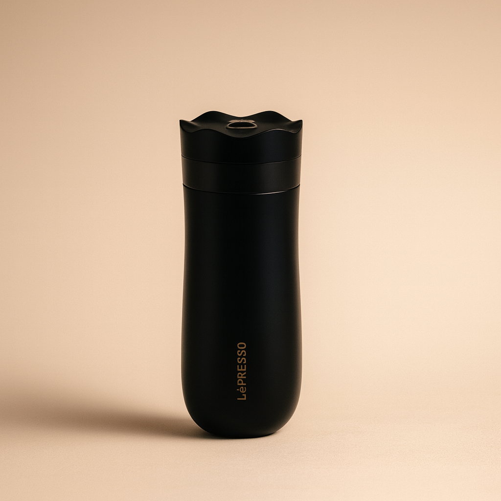 French Press with Mug LePresso Insulated - Black