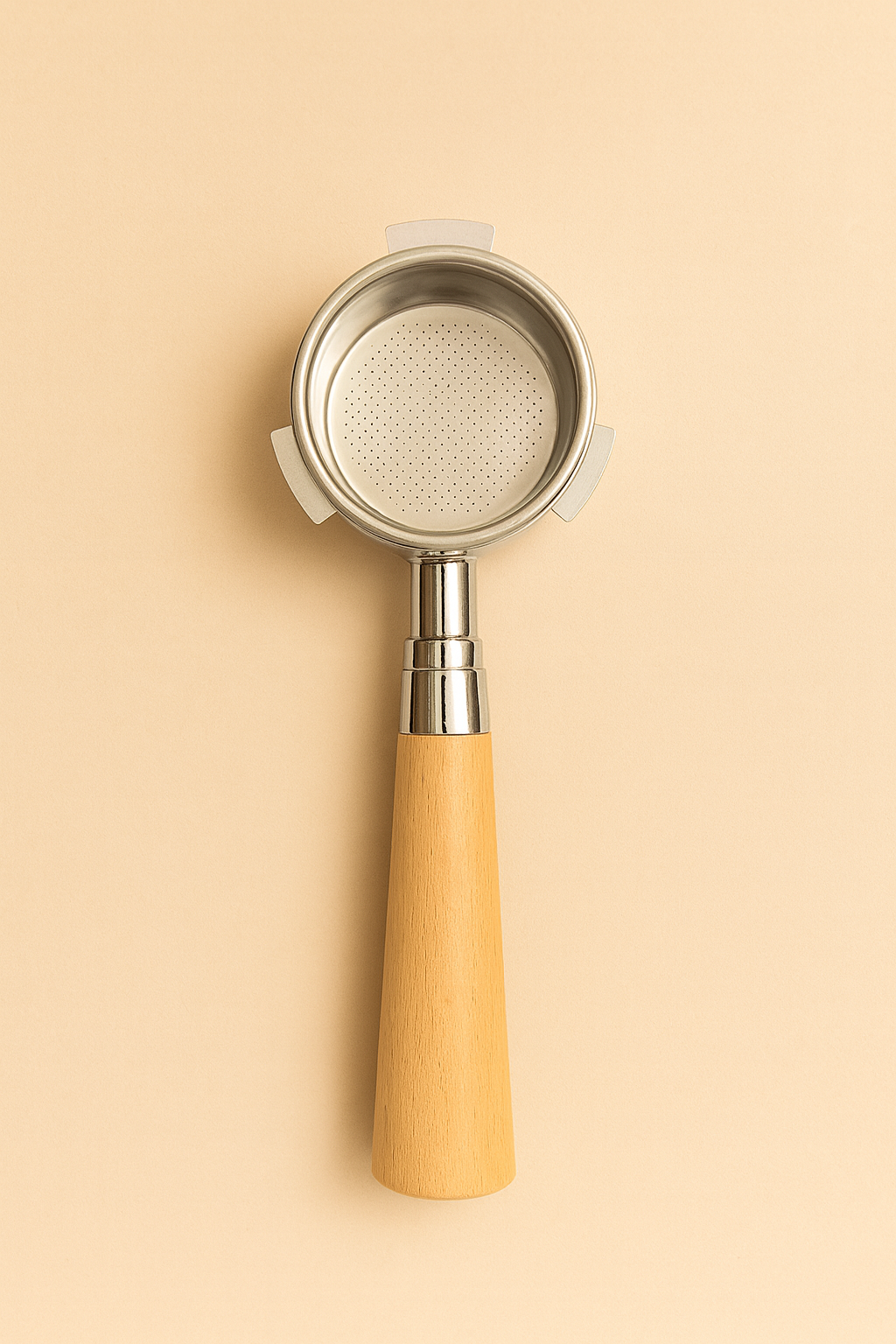 Portafilter 51mm Bottomless with natural wood handle