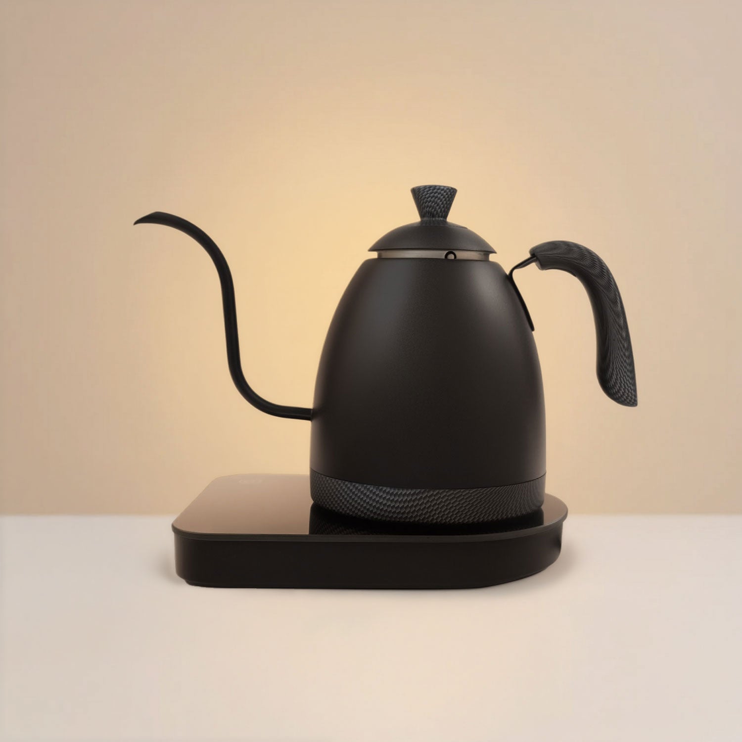 Electric Kettle with Full Digital Temperature Control – Elegant Design with Handle and Wooden Accents