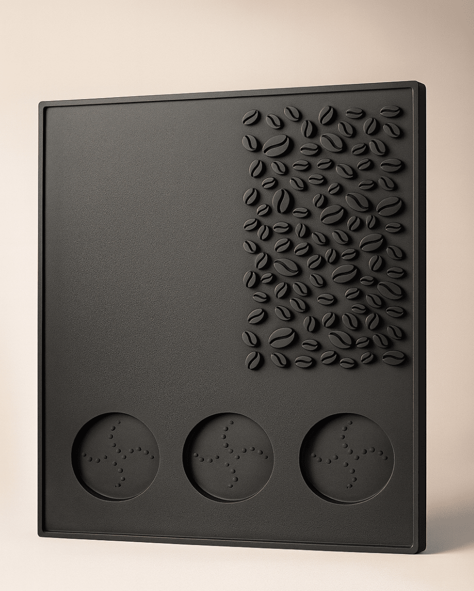 Jadeite Coffee چاديت كوفى - Bar Mat Silicone coffee beans Pattern with 3 place for Coffee tools - Jadeite Coffee چاديت كوفى