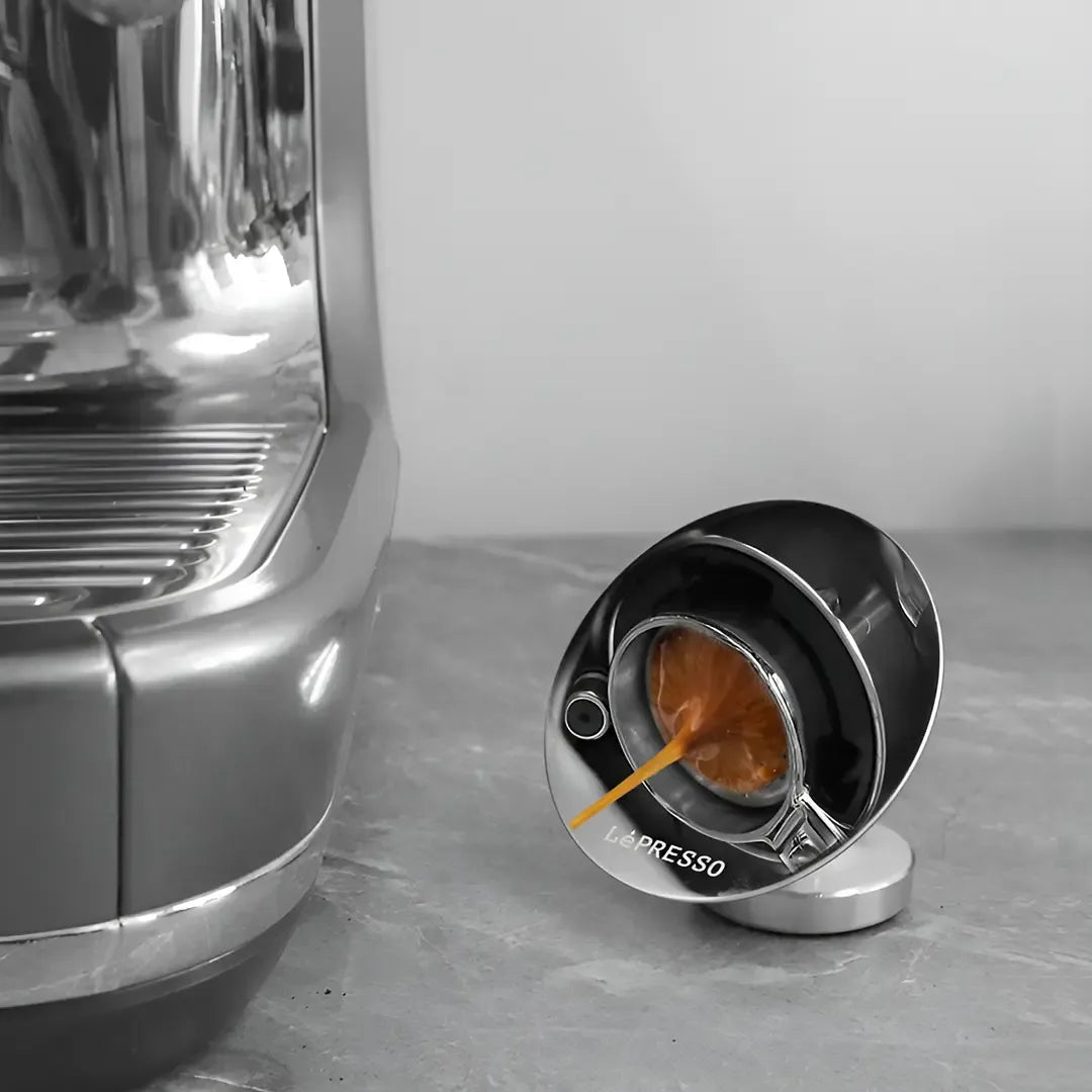 Jadeite Coffee چاديت كوفى-Lepresso Espresso Shot Mirror with Stainless Steel Mirror - Black