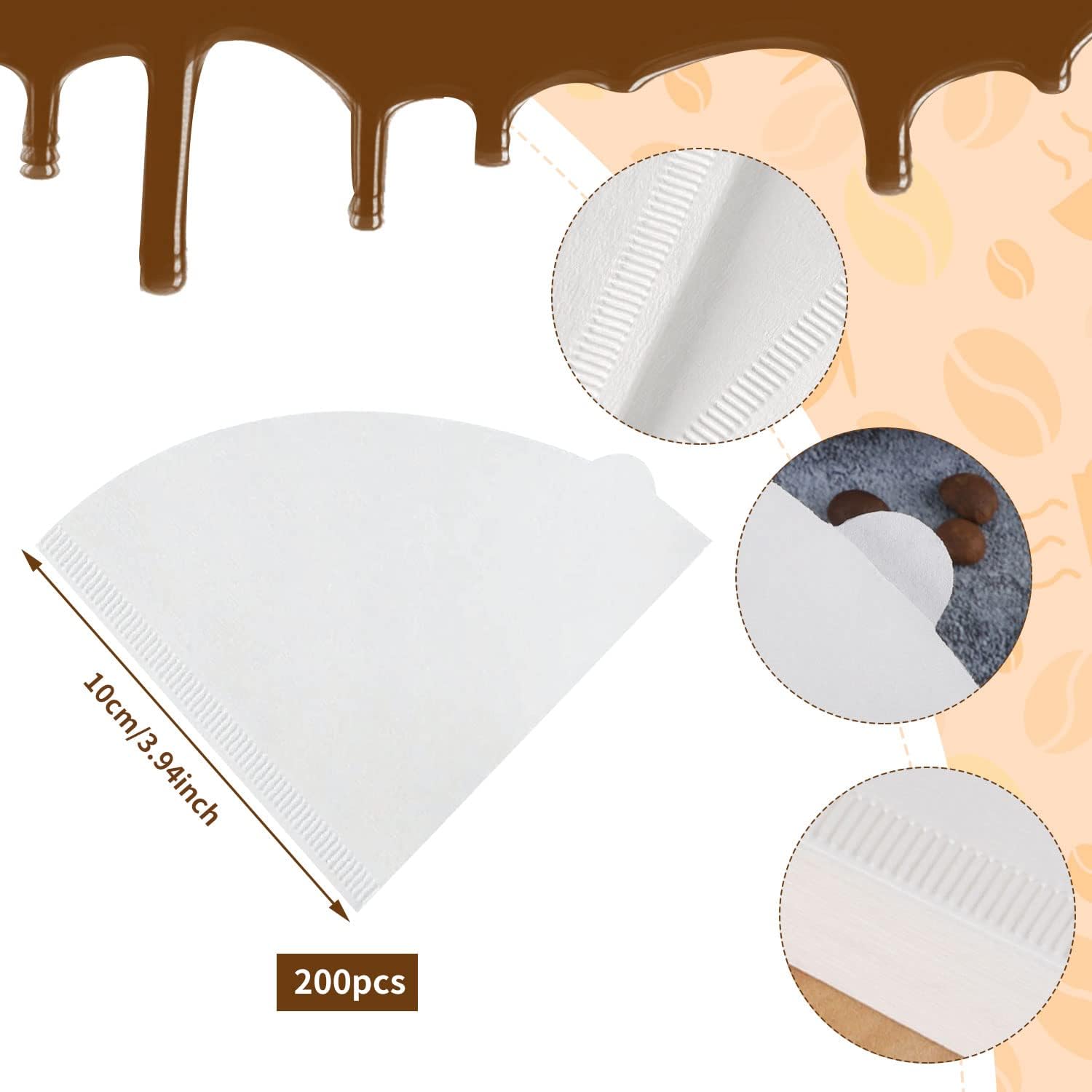 Jadeite Coffee چاديت كوفى - Paper Coffee Filters | Fits V60 & Drip Brewers 100 Pcs - Jadeite Coffee چاديت كوفى