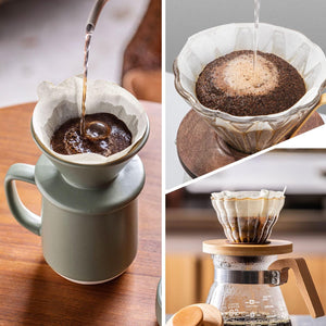 Jadeite Coffee چاديت كوفى - Paper Coffee Filters | Fits V60 & Drip Brewers 100 Pcs - Jadeite Coffee چاديت كوفى