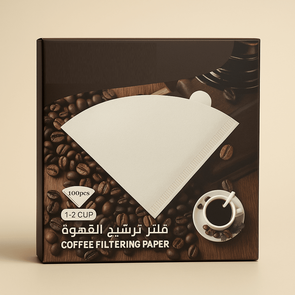 Jadeite Coffee چاديت كوفى - Paper Coffee Filters | Size 1 Fits V60 & Drip Brewers 100 Pcs - Jadeite Coffee چاديت كوفى