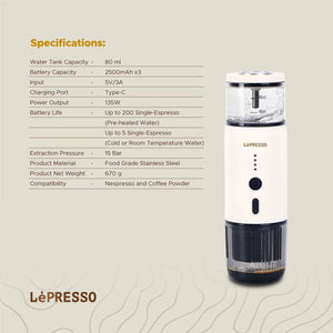 Jadeite Coffee چاديت كوفى - Portable Espresso Machine LePresso - Jadeite Coffee چاديت كوفى