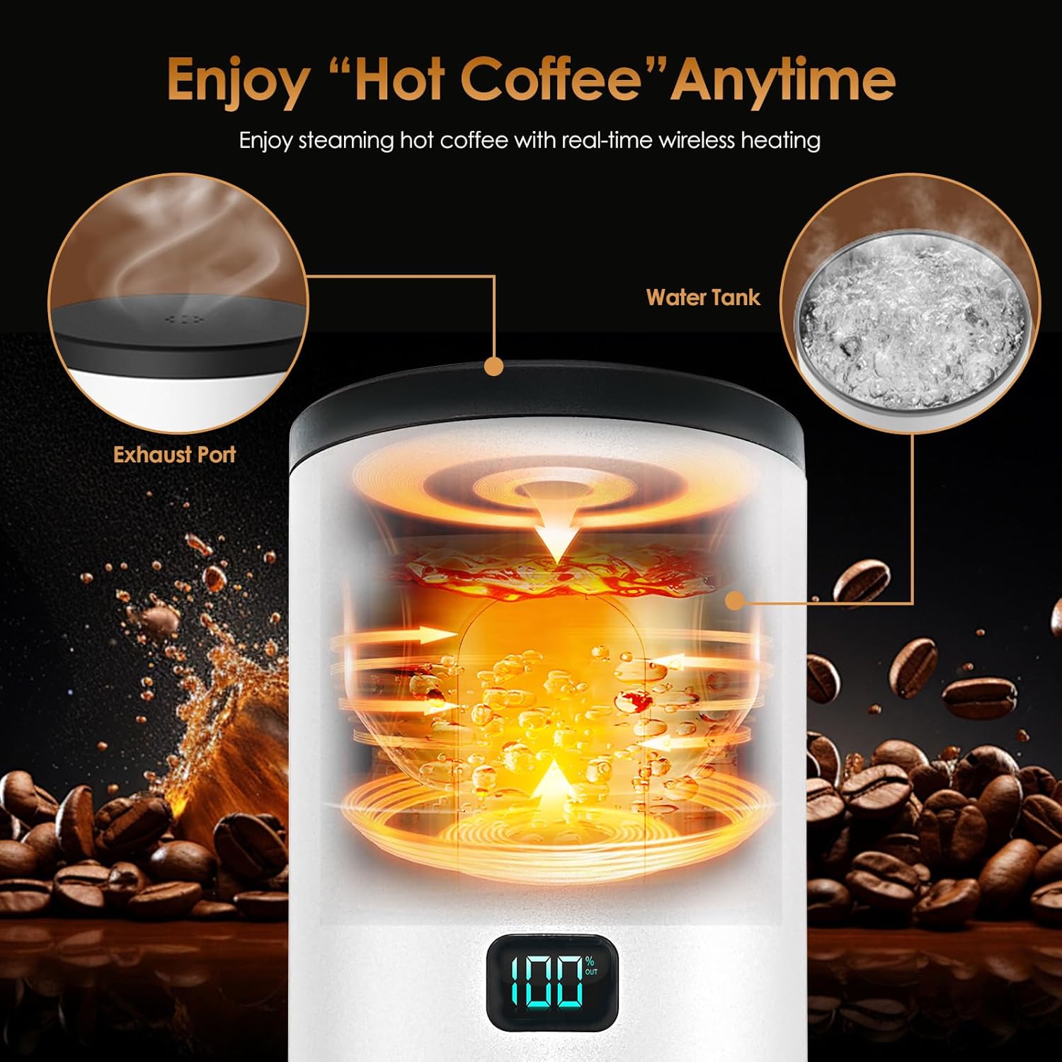 Jadeite Coffee چاديت كوفى - Portable Espresso Machine – Wireless and Self - Heating - Jadeite Coffee چاديت كوفى