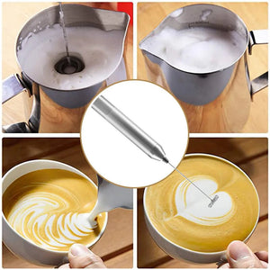 Jadeite Coffee چاديت كوفى - Stainless Steel Electric Milk Frother | Portable Coffee Foam Maker - Jadeite Coffee چاديت كوفى