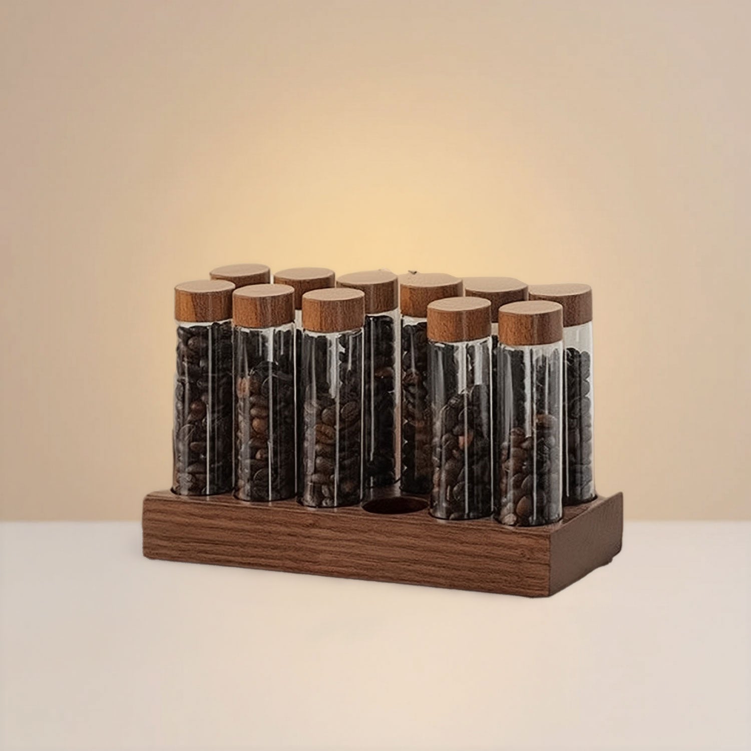 Jadeite Coffee چاديت كوفى - Storage holder Glass tube for coffee beans - Jadeite Coffee چاديت كوفى