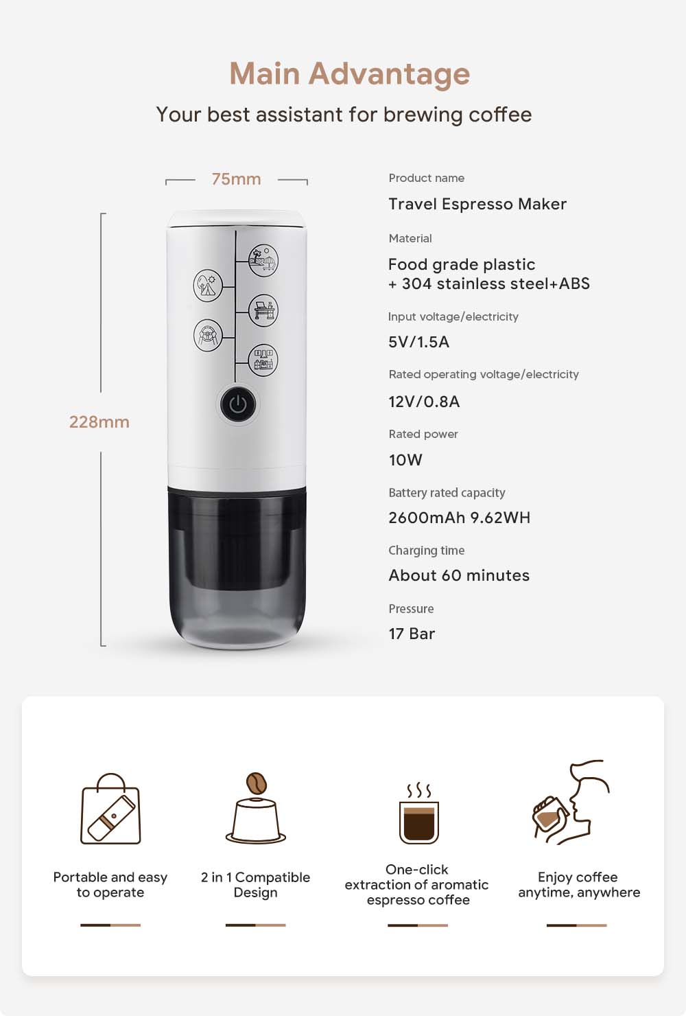 Jadeite Coffee چاديت كوفى - Travel Espresso Maker - Jadeite Coffee چاديت كوفى