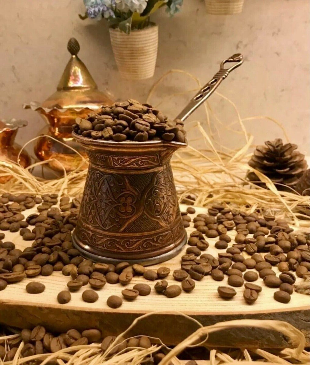 Jadeite Coffee چاديت كوفى - Turkish Coffee Pot Copper Turkish Othmany - Jadeite Coffee چاديت كوفى